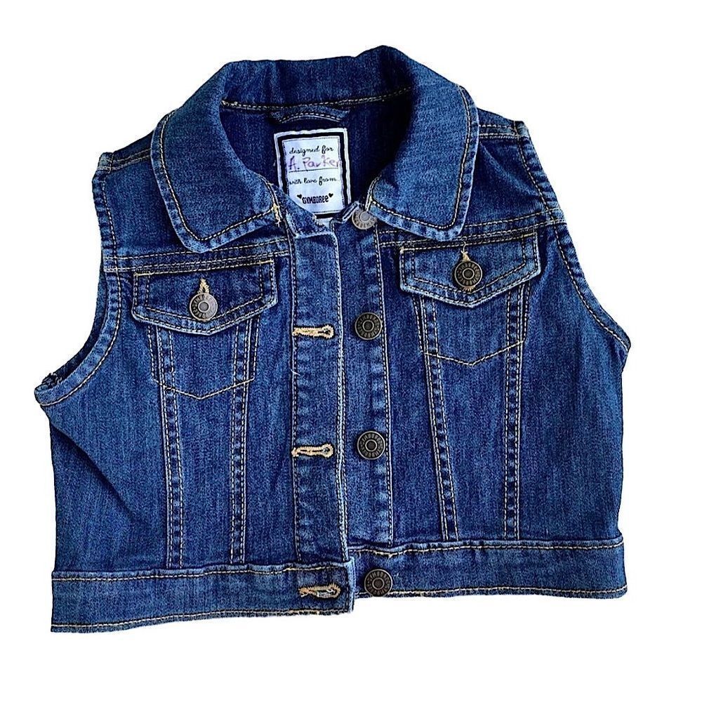 🌴 Gymboree Classic Blue Denim Vest Girls Small(5-6)